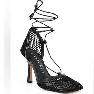 Gianni Bini Black Lace-Up Heels